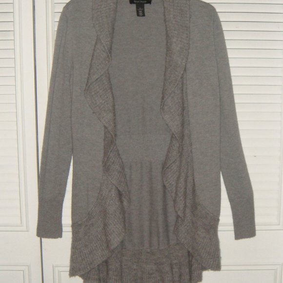 White House Black Market Long Sleeve Gray Sweater - Picture 7 of 7